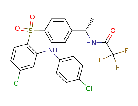 Acetamide,
N-[(1S)-1-[4-[[4-chloro-2-[(4-chlorophenyl)amino]phenyl]sulfonyl]phenyl]
ethyl]-2,2,2-trifluoro-