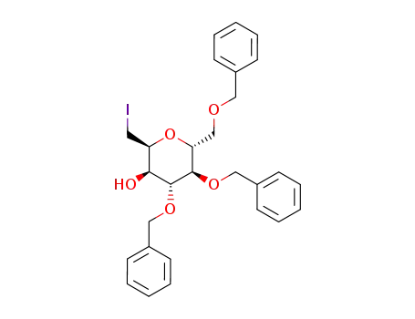 (2S,3R,4R,5R,6R)-4,5-bis(benzyloxy)-6-((benzyloxy)methyl)-2-(iodomethyl)tetrahydro-2H-pyran-3-ol