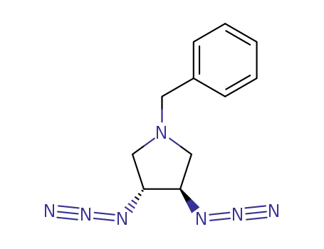 Molecular Structure of 140134-20-9 ((3R,4R)-(-)-3,4-DIAZIDO-1-(PHENYLMETHYL)PYRROLIDINE)