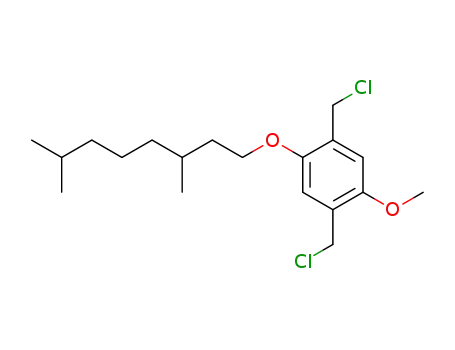 Molecular Structure of 174097-32-6 (2 5-BIS(CHLOROMETHYL)-1-METHOXY-4-(3'-7&)