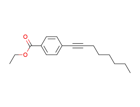 Molecular Structure of 631416-36-9 (Benzoic acid, 4-(1-octynyl)-, ethyl ester)