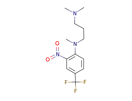 Molecular Structure of 926277-94-3 (N-(3-(dimethylamino)propyl)-N-methyl-2-nitro-4-(trifluoromethyl)benzenamine)
