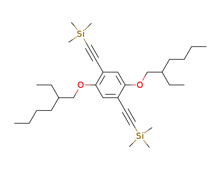 Molecular Structure of 431898-05-4 (((2,5-bis((2-ethylhexyl)oxy)-1,4-phenylene)bis(ethyne-2,1-diyl))bis(trimethylsilane))
