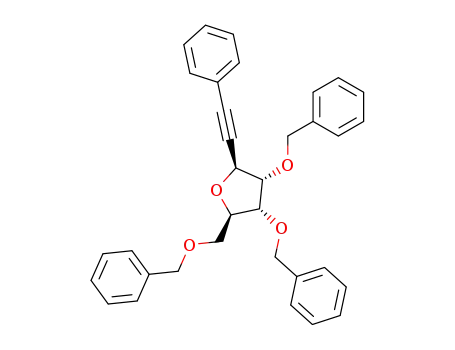 1-(2',3',5'-tri-O-benzyl-β-D-ribofuranosyl)-2-phenylacetylene