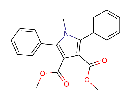 Molecular Structure of 13901-76-3 (dimethyl 1-methyl-2,5-diphenyl-1H-pyrrole-3,4-dicarboxylate)