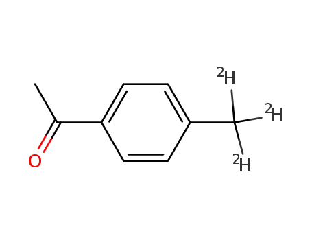 Molecular Structure of 114379-92-9 (1-(4-(methyl-d3)phenyl)ethan-1-one)