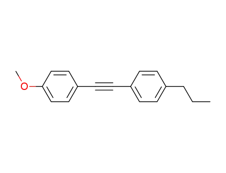 Molecular Structure of 39969-26-1 (1-[2-(4-Methoxyphenyl)-1-ethynyl]-4-propylbenzene)