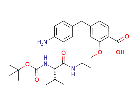 4-(4-amino-benzyl)-2-[3-(2-<i>tert</i>-butoxycarbonylamino-3-methyl-butyrylamino)-propoxy]-benzoic acid