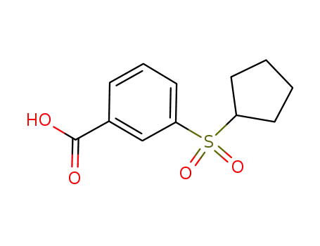 Molecular Structure of 956235-16-8 (3-(cyclopentylsulfonyl)benzoic acid)