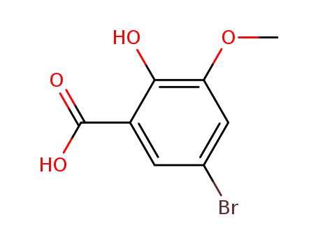 Molecular Structure of 35090-76-7 (5-BROMO-2-HYDROXY-3-METHOXYBENZOIC ACID)