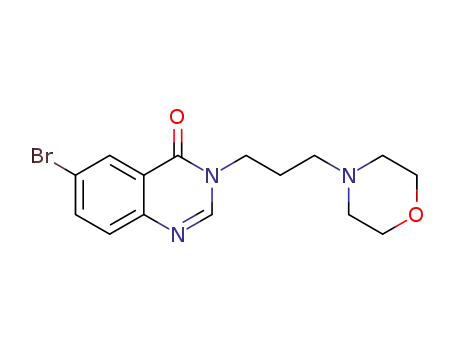 Molecular Structure of 878743-68-1 (6-bromo-3-(3-morpholinylpropyl)-4(3H)-quinazolinone)