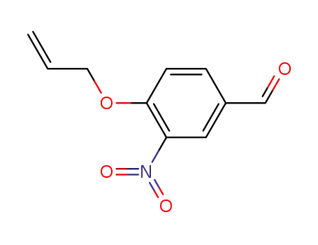 Molecular Structure of 125872-98-2 (3-nitro-4-(2-propenyloxy)benzaldehyde)