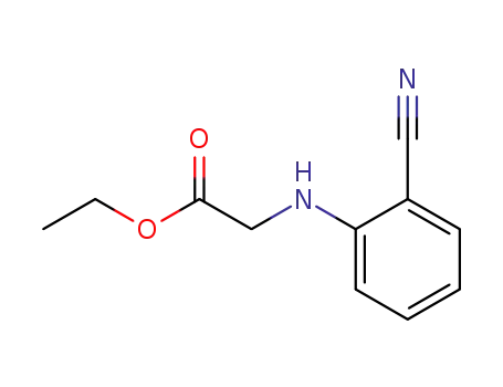 Molecular Structure of 87223-76-5 (ETHYL 2-(2-CYANOANILINO)ACETATE)