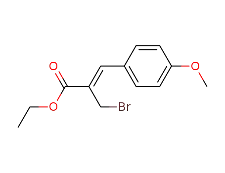 Molecular Structure of 88039-50-3 (2-Propenoic acid, 2-(bromomethyl)-3-(4-methoxyphenyl)-, ethyl ester,
(Z)-)