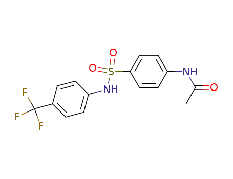 Molecular Structure of 433-00-1 (N-(4-(N-(4-(trifluoromethyl)phenyl)sulfamoyl)phenyl)acetamide)