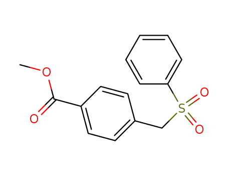 Molecular Structure of 59584-27-9 (Benzoic acid, 4-[(phenylsulfonyl)methyl]-, methyl ester)