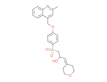 1-[4-(2-methylquinolin-4-ylmethoxy)benzenesulfonyl]-3-(tetrahydropyran-4-ylidene)propan-2-ol