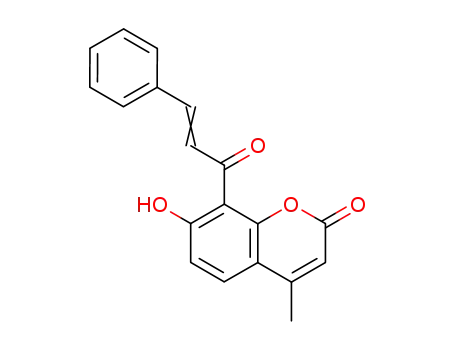 2H-1-Benzopyran-2-one,
7-hydroxy-4-methyl-8-(1-oxo-3-phenyl-2-propenyl)-