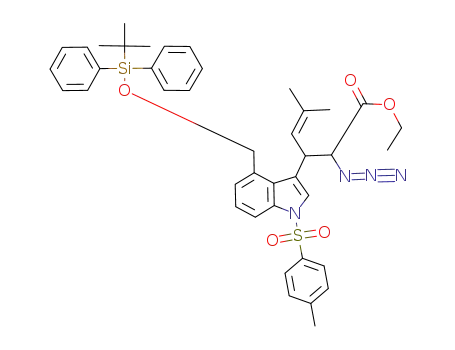 ethyl 2-azido-5-methyl-3-{4-[(tert-butyldiphenylsilyloxy)methyl]-1-(4-toluenesulfonyl)-indol-3-yl}-hex-4-enoate