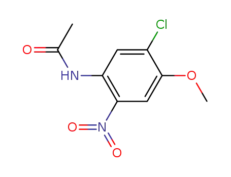 Molecular Structure of 160088-53-9 (N-(5-Chloro-4-methoxy-2-nitrophenyl)acetamide)