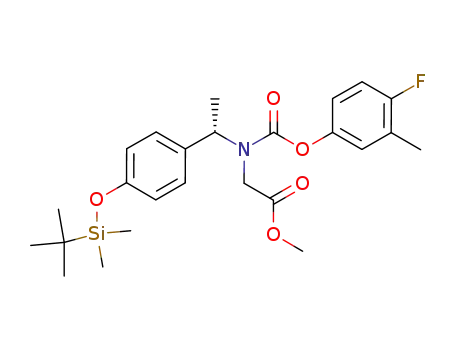 (S)-methyl 2-((1-(4-(tert-butyldimethylsilyloxy)phenyl)ethyl)((4-fluoro-3-methylphenoxy)carbonyl)amino)acetate