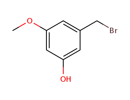 Molecular Structure of 91925-81-4 (Phenol, 3-(bromomethyl)-5-methoxy-)