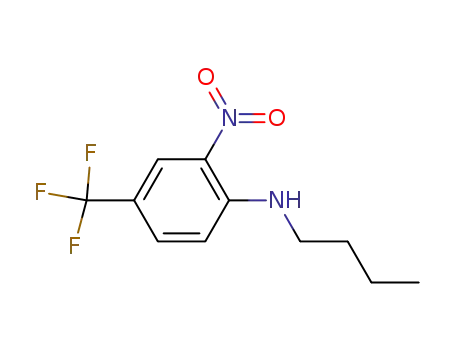 Molecular Structure of 182565-78-2 (N-butyl-2-nitro-4-(trifluoromethyl)aniline)