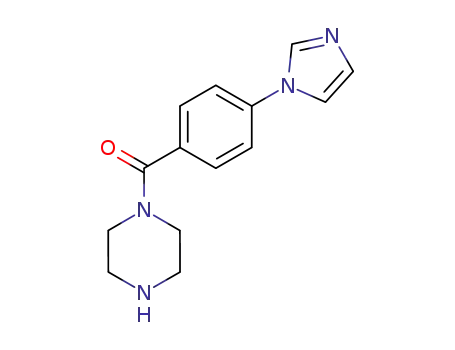 Molecular Structure of 125903-34-6 (Piperazine, 1-[4-(1H-imidazol-1-yl)benzoyl]-)