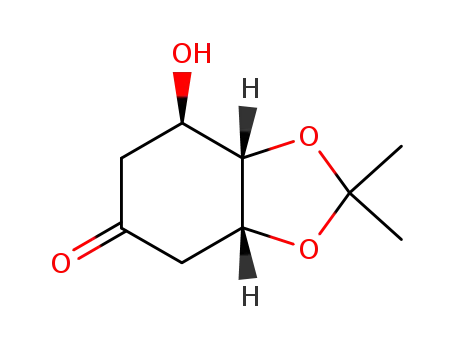 Molecular Structure of 74293-60-0 ((3aR,7R,7aS)-7-hydroxy-2,2-dimethyltetrahydrobenzo[d][1,3]dioxol-5(6H)-one)