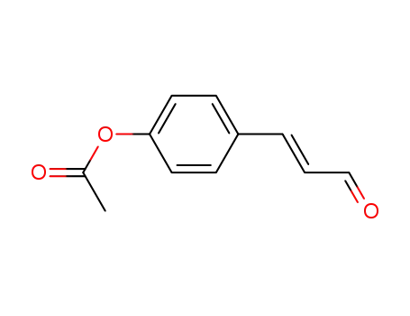 Molecular Structure of 157096-53-2 (2-PROPENAL, 3-(4-(ACETYLOXY)PHENYL)-,(2E))