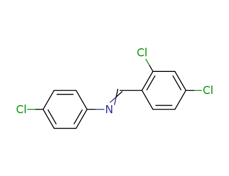 Molecular Structure of 63462-31-7 (Benzenamine, 4-chloro-N-[(2,4-dichlorophenyl)methylene]-)