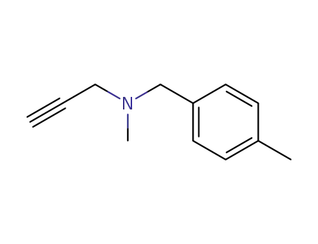 Molecular Structure of 709-86-4 (N-methyl-N-(4-methylbenzyl)prop-2-yn-1-amine)