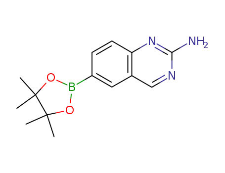 Molecular Structure of 882670-92-0 (6-(4,4,5,5-tetramethyl-1,3,2-dioxaborolan-2-yl)quinazolin-2-amine)