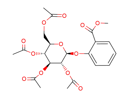 Molecular Structure of 7791-66-4 ((2'-METHOXYCARBONYL)PHENYL-2-,3,4,6-TETRA-O-ACETYL-BETA-D-GLUCOPYRANOSE)