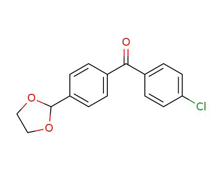 Molecular Structure of 780776-35-4 (4-CHLORO-4'-(1,3-DIOXOLAN-2-YL)BENZOPHENONE)