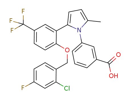 3-{2-[5-trifluoromethyl-2-(2-chloro-4-fluoro-benzyloxy)-phenyl]-5-methyl-pyrrol-1-yl}-benzoic acid