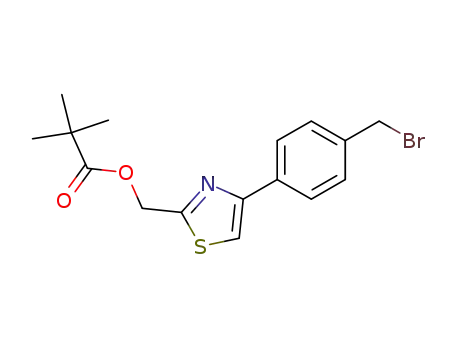 2,2-dimethyl-propionic acid 4-(4-bromomethyl-phenyl)-thiazol-2-ylmethyl ester