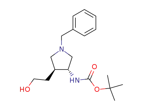 Carbamic acid,
[(3R,4S)-4-(2-hydroxyethyl)-1-(phenylmethyl)-3-pyrrolidinyl]-,
1,1-dimethylethyl ester