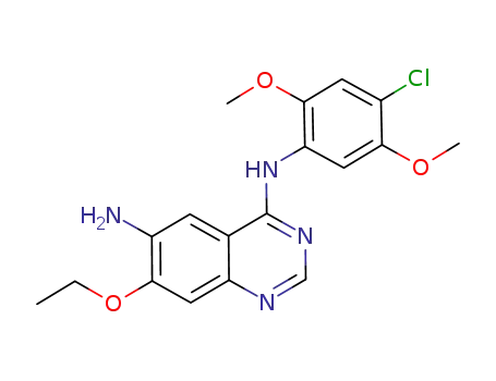 Molecular Structure of 936954-12-0 (N<sup>4</sup>-(4-chloro-2,5-dimethoxyphenyl)-7-ethoxyquinazoline-4,6-diamine)