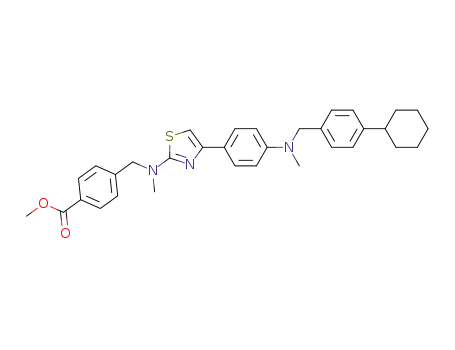 methyl 4-{[(4-{4-[(4-cyclohexylbenzyl)(methyl)amino]phenyl}-1,3-thiazol-2-yl)(methyl)amino]methyl}benzoate