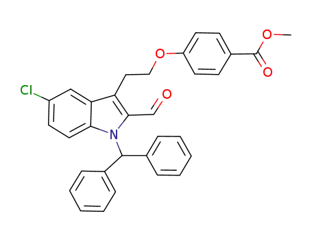 Benzoic acid,
4-[2-[5-chloro-1-(diphenylmethyl)-2-formyl-1H-indol-3-yl]ethoxy]-, methyl
ester