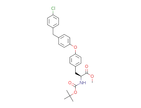 (S)-2-tert-Butoxycarbonylamino-3-{4-[4-(4-chloro-benzyl)-phenoxy]-phenyl}-propionic acid methyl ester