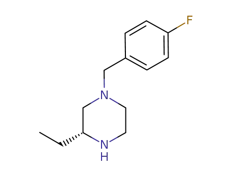 피페라진, 3-에틸-1-[(4-플루오로페닐)메틸]-, (3R)-(9CI)