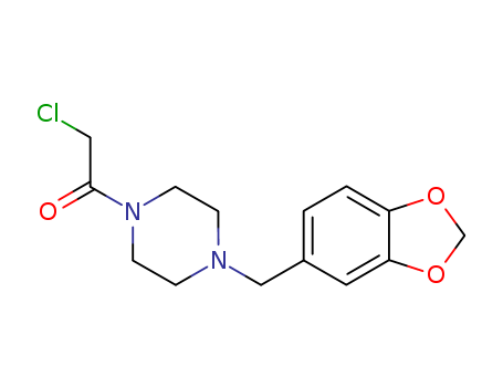 1-(1,3-benzodioxol-5-ylmethyl)-4-(chloroacetyl)piperazine hydrochloride