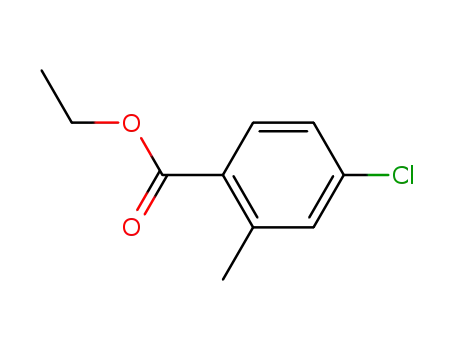 Molecular Structure of 15393-58-5 (Benzoic acid, 4-chloro-2-methyl-, ethyl ester)