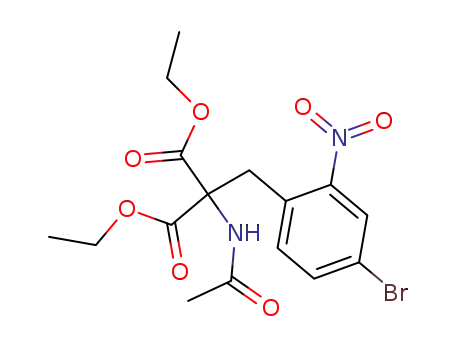 Molecular Structure of 82420-36-8 (Ethyl 2-Acetamido-2-(4'-bromo-2'-nitrobenzyl)malonate)