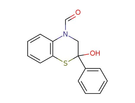 Molecular Structure of 78113-63-0 (4H-1,4-Benzothiazine-4-carboxaldehyde,
2,3-dihydro-2-hydroxy-2-phenyl-)