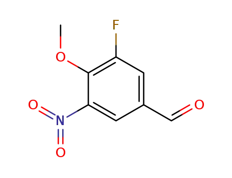 Molecular Structure of 320-70-7 (3-FLUORO-4-METHOXY-5-NITROBENZALDEHYDE)