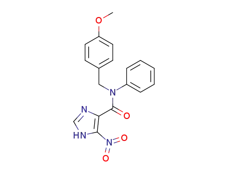Molecular Structure of 90521-77-0 (5-nitro-N-(4-methoxybenzyl)-N-phenylimidazole-4-carboxamide)