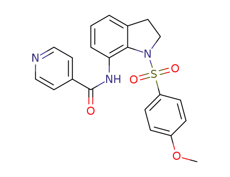 N-(1-(4-Methoxyphenylsulfonyl)-2,3-dihydro-1H-indol-7-yl)isonicotinamide